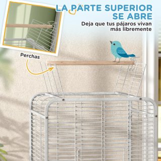 Jaula para Loros con Ruedas y Accesorios