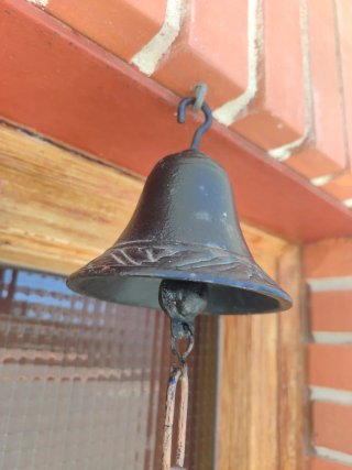 Campana llamador vintage hierro fundido