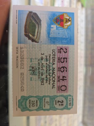 Lotería Nacional 3 de Abril 1982