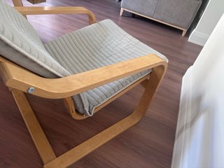 Sillón POÄNG IKEA gris claro
