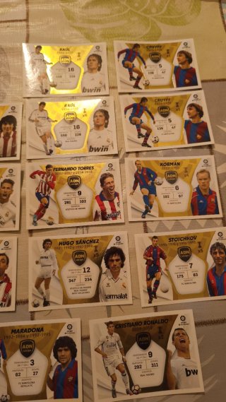 Cromos de fútbol  la liga jugadores legendarios