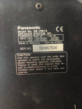 Equipo de música Panasonic