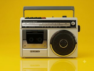 Radiocassette Sanyo M2402-4F Vintage Años 80