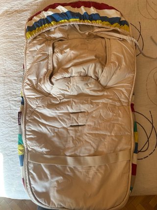 Saco y bolso Tuc Tuc a rayas.