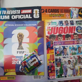 Revista Jugón 230 + Álbum Mundial 2026 + Cromos
