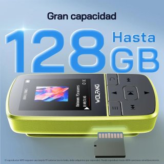 WOLFANG Reproductores de MP3 con Bluetooth 5.2, Cl