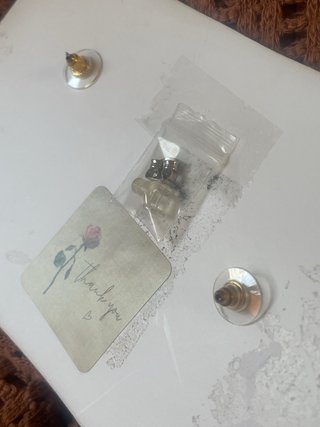Pendientes de diseño grandes Flores y perla