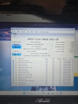 Portátil Asus X556U Core i7 Batería Nueva+ ssd