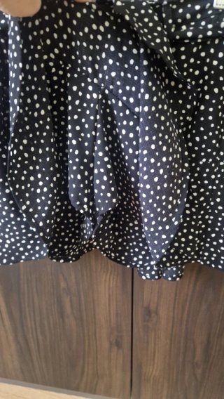 Falda pantalón lunares negra y blanca