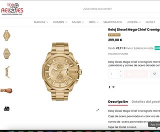 Reloj Diesel DZ4360 Dorado