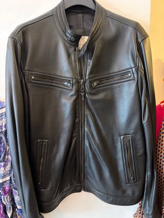 Cazadora Piel Negra Talla L