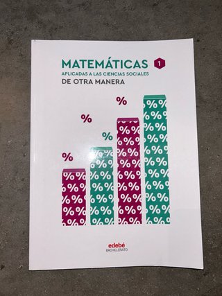 Libro nuevo Matemáticas aplicadas a las CCSS 1bach