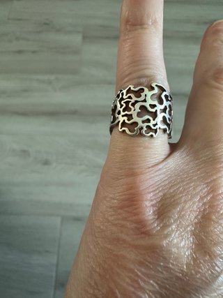 Anillo Tous Ositos Calado Plata