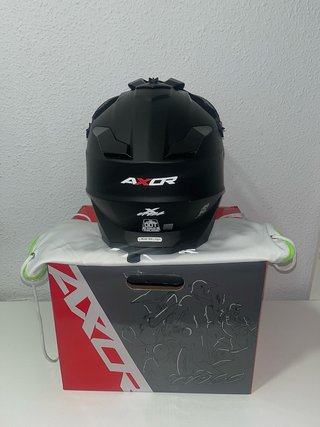 Casco Axor X-Cross D/V Adventure Negro Mate