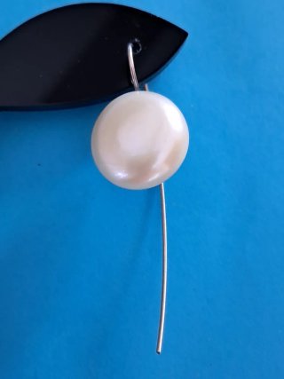 Pendientes plata y perla cultivada