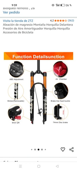 Suspensión Delantera MTB 32 Factory ZTZ