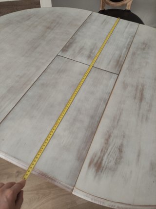 Mesa comedor redonda extensible madera