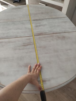 Mesa comedor redonda extensible madera