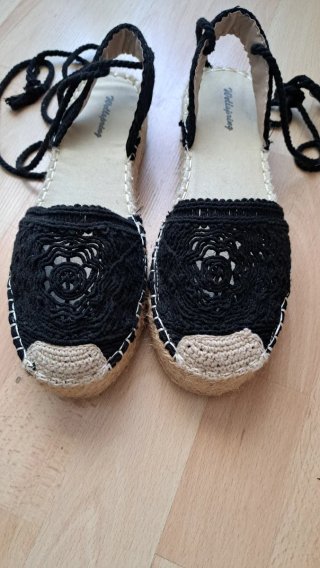 Sandalias Espadrille Negras Talla 39