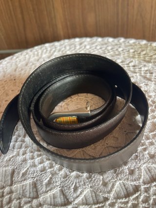 Cinturón Burberry Marrón y Multicolor Hebilla Cuad