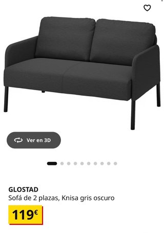 Sofá 2 plazas GLOSAD azul