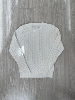 Ralph Lauren Cable Knit Sweater Cream White Unisex
