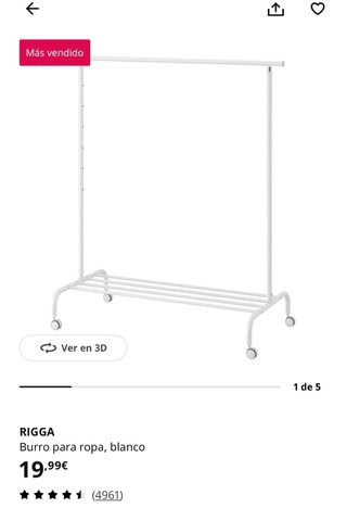 Burro perchero IKEA blanco