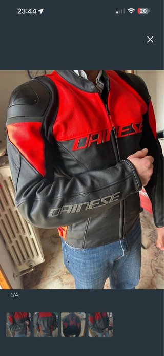 Chaqueta Dainese Negra y Roja