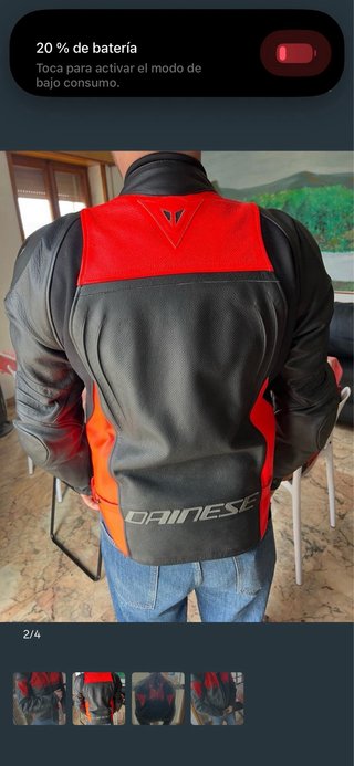Chaqueta Dainese Negra y Roja