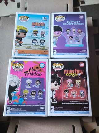 4 funko anime jinu +Naruto 1843+gray 2287+gabimaru