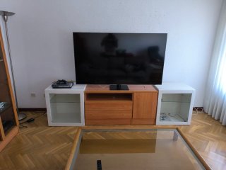 Mueble Besta Ikea Blanco con Cristal