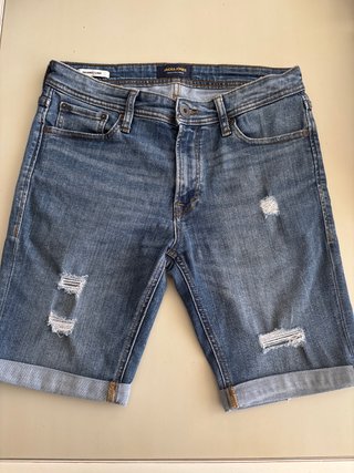 Pantalón Corto Vaquero Roto Jack&Jones
