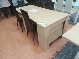 Mesa Comedor Extensible Madera Clara