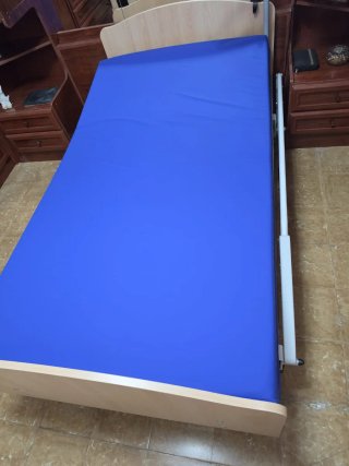 Cama geriátrica con auxiliar