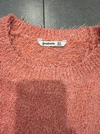 Jersey rosa coral peludo