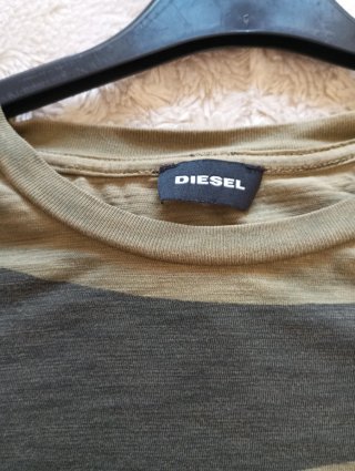 Camiseta Diesel Verde y Negra Talla L