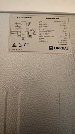 Frigorífico ORIGIAL Comprado en septiembre de 2025