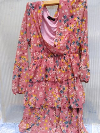 Vestido New Collection floral rosa