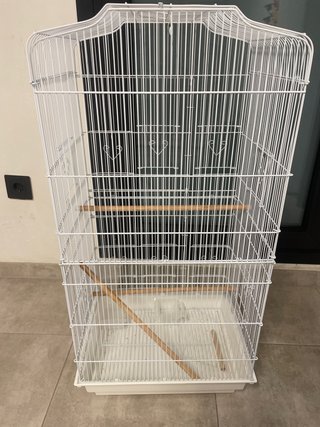 Jaula para loro o cotorras blanca