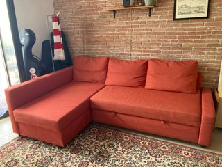 Sofá Cama Chaiselongue IKEA FRIHETEN Naranja