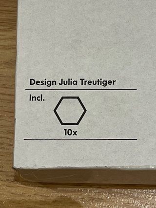 IKEA HÖNEFOSS Espejos Hexagonales Cobre/Plata (10x