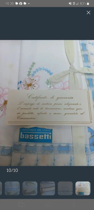Bassetti Set Lenzuola Lino 2 piazze Ricamo Floreal
