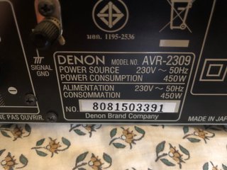 Denon AVR-2309 Receptor AV Negro