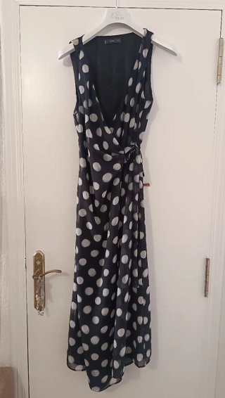 Vestido  lunares negro y blanco