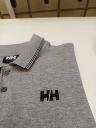 Polo Gris Helly Hansen Logo Bordado