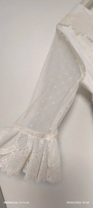 Vestido Comunión Niña Blanco y Azul