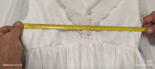 Vestido Comunión Niña Blanco y Azul