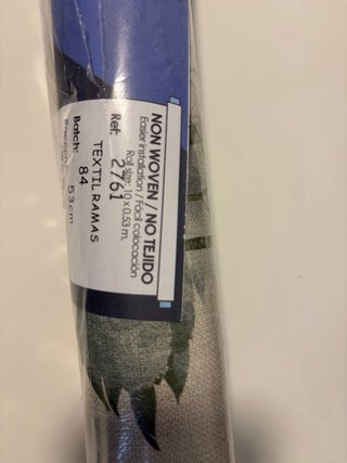 Papel Pintado TNT Ramas Verdes y Azules