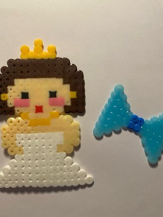 Figura de novia + Lazo Perler Beads de regalo