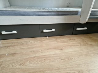 Litera madera con cajones y colchón